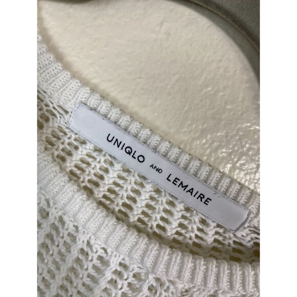Uniqlo x Lemaire White Open Knit Sweater Size Large Long sleeve Minimalist - Picture 14 of 14